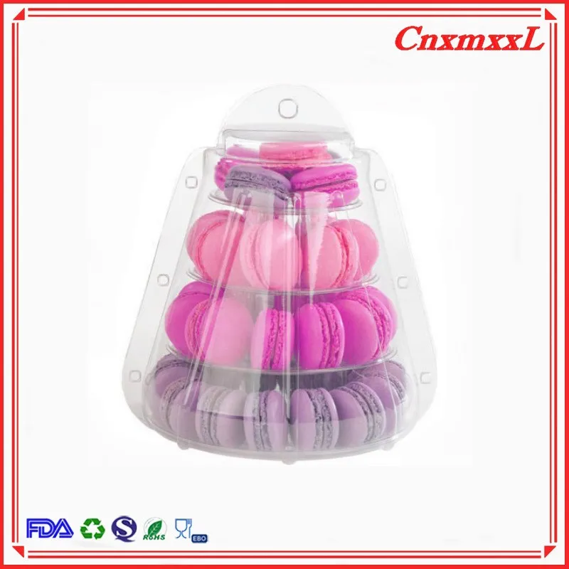 Выставочная витрина еды стойки десерта башни Macaron 4 ярусов для магазина торта
