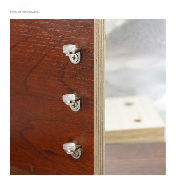Zinc Alloy and PVC Glass Clamp Bracket Holder for Flat Glass Railing Shelf Accessory