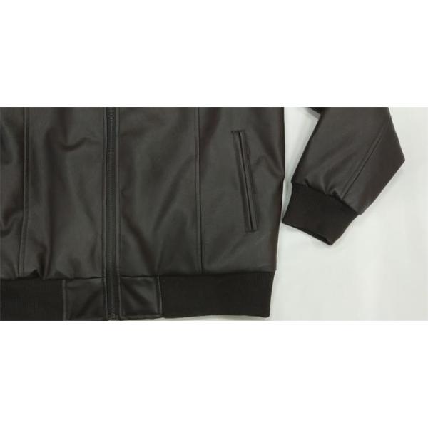 Utility Summer Padded Wax Jacket Mens Black Pu Biker Jacket