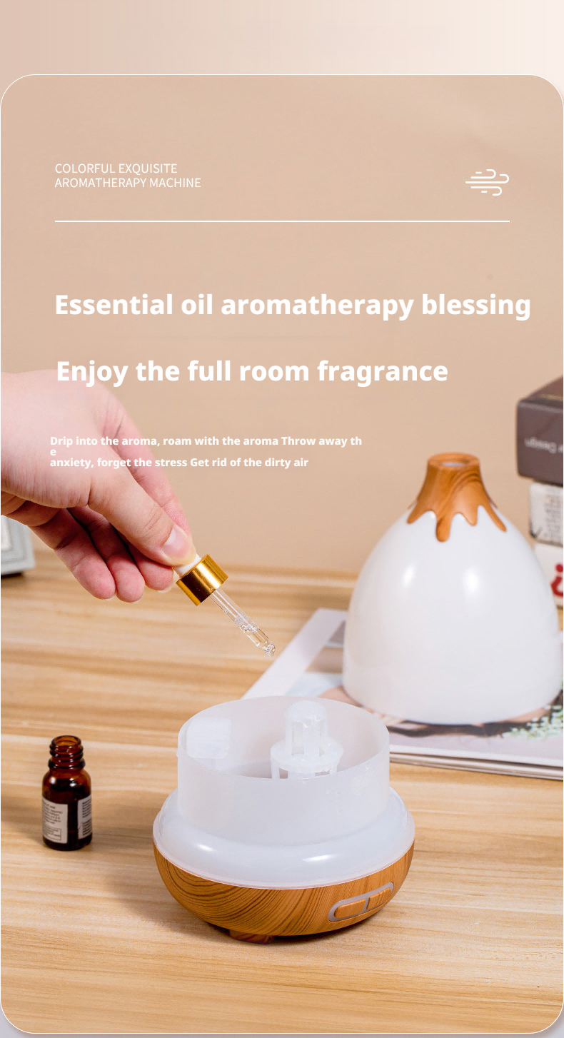 Diffuser Machine Premium Ultrasonic Volcano Aromatherapy Diffuser LED Air Purifying Fragrance Sprayer
