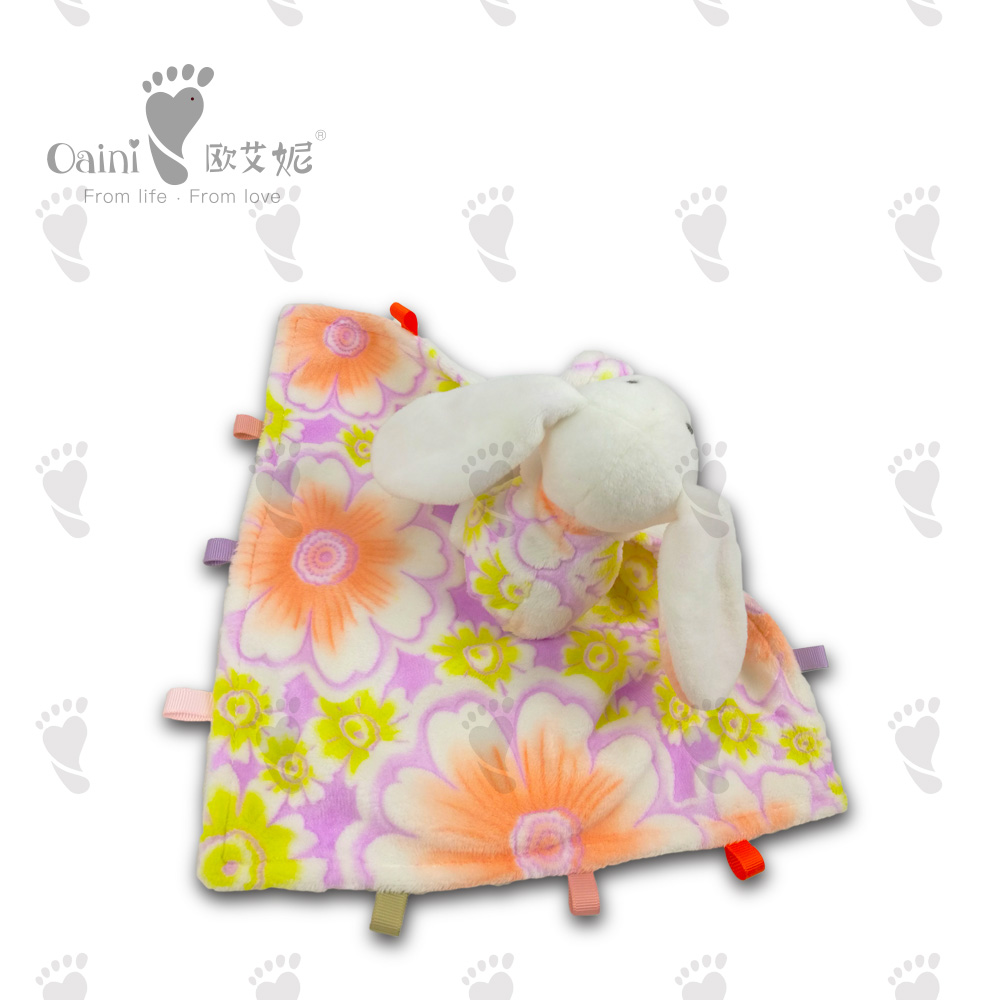 Huggable заполненный хлопок Loveable 26.5cm PP одеяла плюша военно-морского флота зайчика квадрата плохой