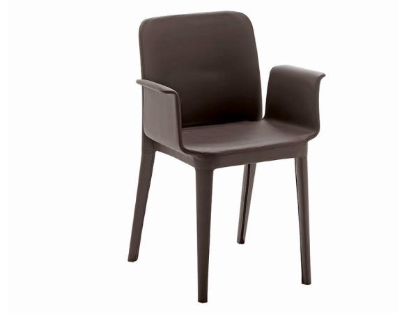 NATUZZI ITALIA PI GRECO Fiberglass Dining Chair With Armrests NENÉ PR-SF