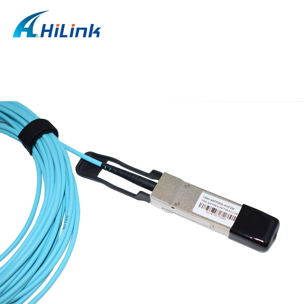 100G QSFP28 к длине кабеля оптического волокна OM3 проламывания 4X25G SFP28 активной 3m