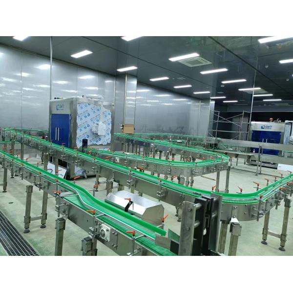 Цепной конвейер для транспортировки бутылок из-под пищевых консервов для промышленной упаковочной линии