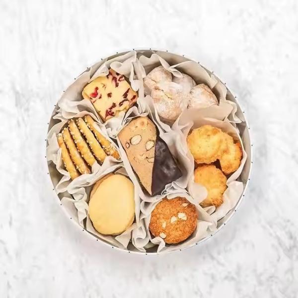 Custom Empty Christmas Cake Tin Box Packaging For Chocolate With Handle Containers Metal Cookie Tins Box