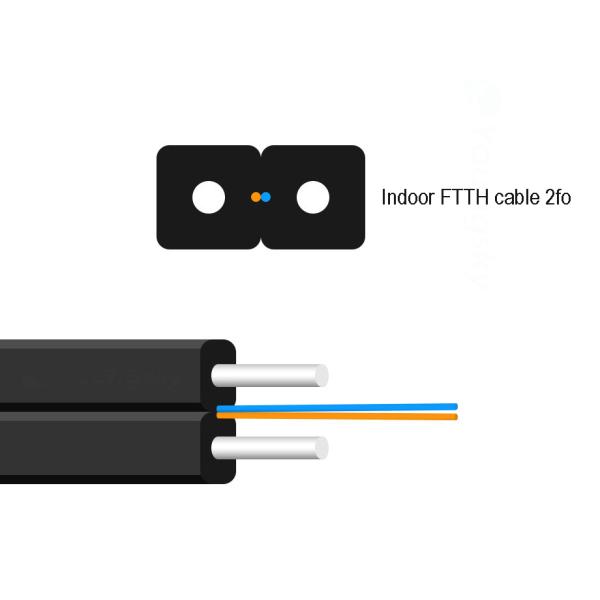 Однорежимный G657A 2fo 2 FRP оптические волокна плоская 8 фигура FTTH кабель Anatel