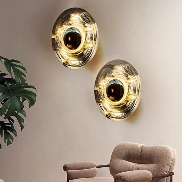 Luxury Stair Lamp Contemporary Led Gold decorative Wall Lamp For Hotel