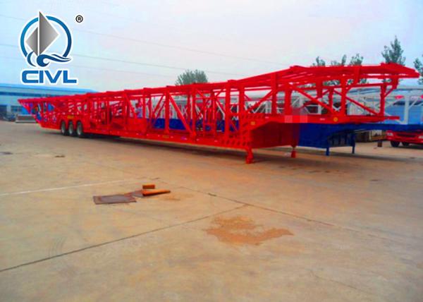 CIVL 15M Transport Vehicle / Car Carrier Truck Trailer Q235 Material With FUWA Brand Axles