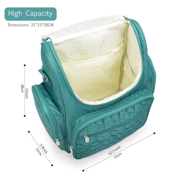 Waterproof Maternity Bag Baby Diaper Bag Large Multifunction Travel Backpack with Bottle Bag stroller strap foe Mom&Dad