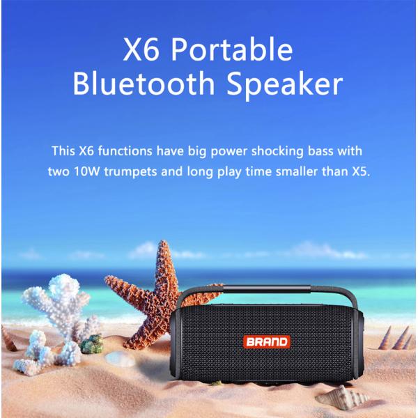 20W Outdoor Karaoke Box Speaker Super Bass Waterproof Portable Wireless Stereo DJ Led for High Fashion Outdoor Events