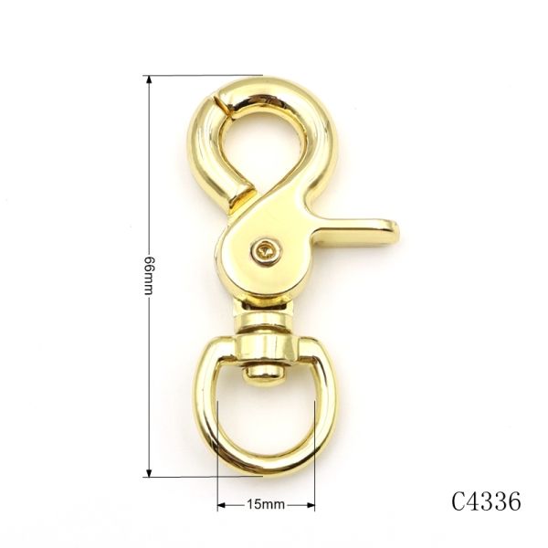 Zinc Alloy Swivel Snap Hook Heavy Duty Metal Trigger Snap Gold