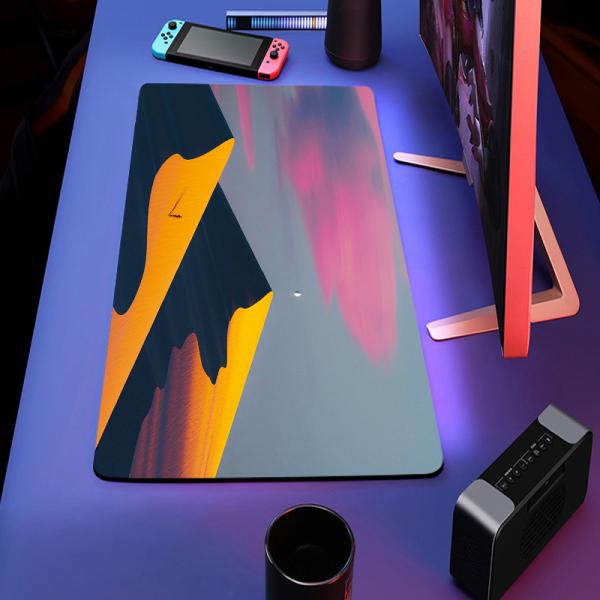 NO Wireless Charging Custom Logo Nature Rubber XXXl Big Desk Mat for Computer Accessories