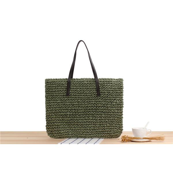 CROSS-BORDER NEW LARGE CAPACITY CASUAL STRAW BAG JAPAN AND SOUTH KOREA SHOULDER BAG SOLID COLOR HAND-WOVEN BAG SEN
