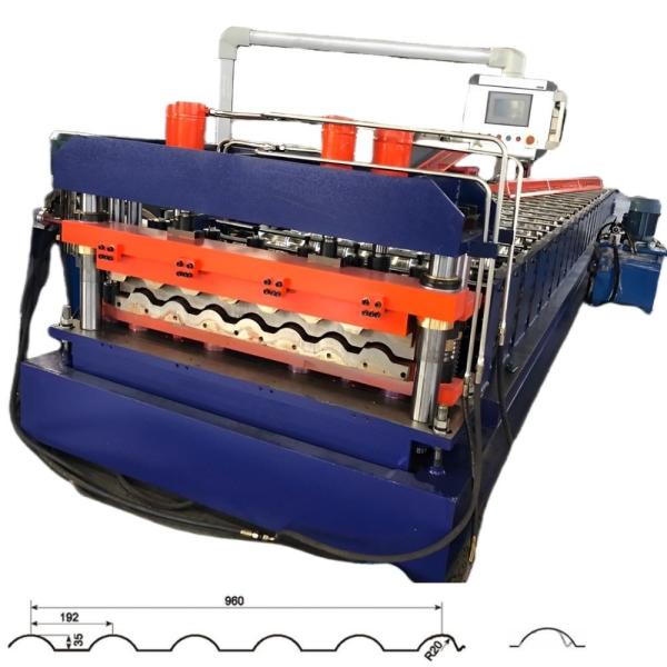 Плитка Ruukki металла PPGI римская застеклила кафельный делая крен панели крыши формируя машину 5-6 метров/минута