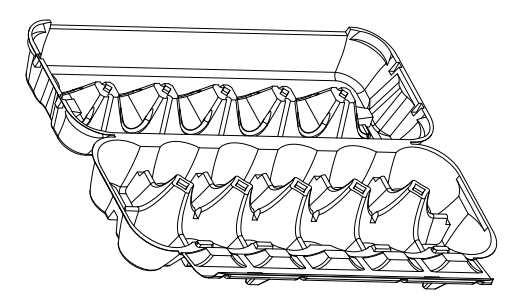 15 Cell 18 Cell Egg Carton Mold Diogradable Recycle For Holding Eggs