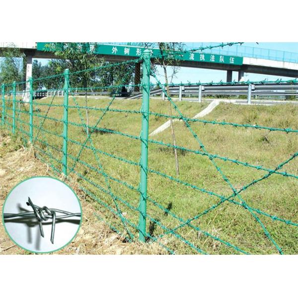 25KG 400M PVC Coated Barbed Wire Fence Wire Mesh Fence 1.6mm - 2.8mm Dia