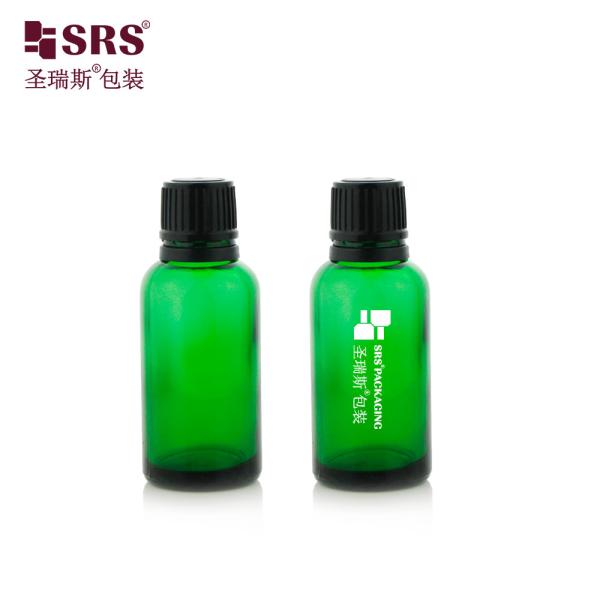 Empty Cosmetic Massage oils Child Resistant Cap Screw Type With Plug Glass Bottles For Oil