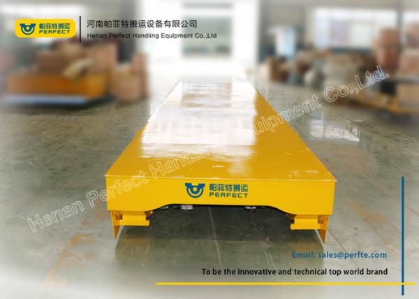 Workshop Rail Flat Cart Heavy Cargo Transfer Car Big Starting Power With Crane