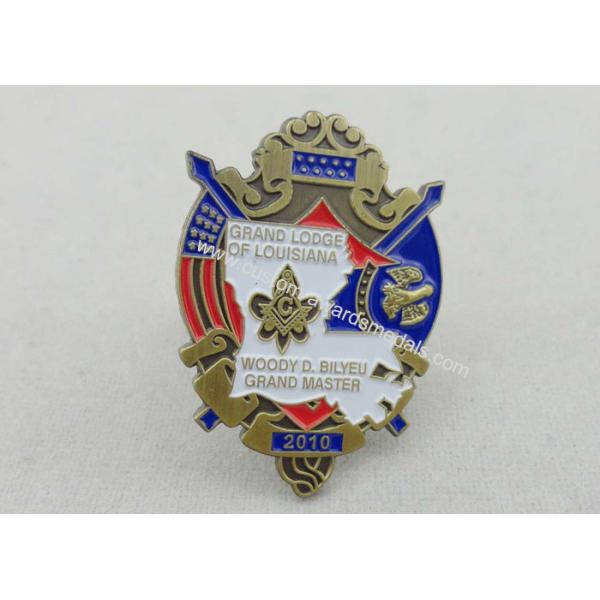 Deluxe Imitation Soft Enamel Cufflink , Antique Brass Plating For Mens