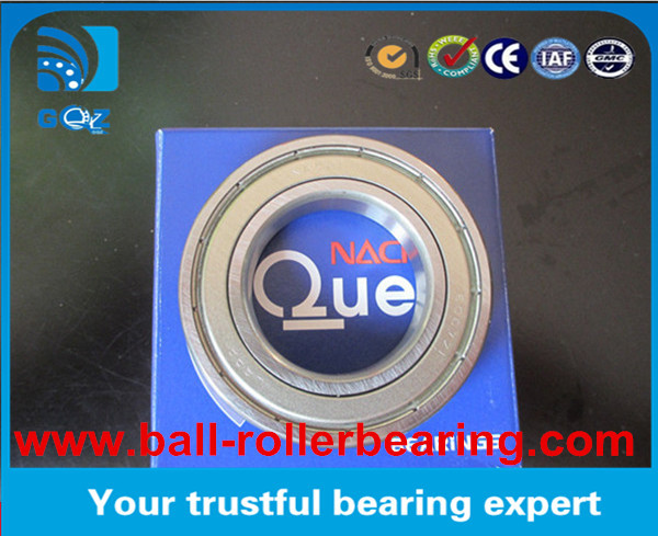 Self Retaining Precision Angular Contact Bearings 6201ZZE NACHI With Grease / Oil Lubriion