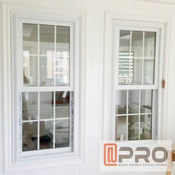 White Glass Aluminum Sash Windows For Bathroom High Durability Easy Cleaning
