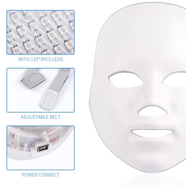 Red Light Therapy Face Beauty Equipment Rechargeable 7 Color Pdt Led Facial Beauty