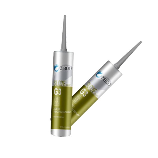 Adhesivo de silicona acética impermeable de 300 ml para vidrio, lavabos de aluminio