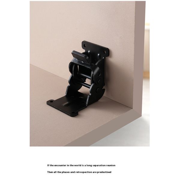 Black 90-Degree Self-Locking Double Brake Hinge for Furniture Coffee Table & Computer Table 180 Folding Lock