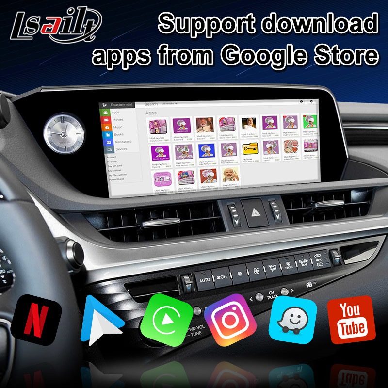 Lsailt 12,3 дисплей экрана RK3399 Youtube Carplay андроида Lexus дюйма автоматический для ES250 ES300h ES350