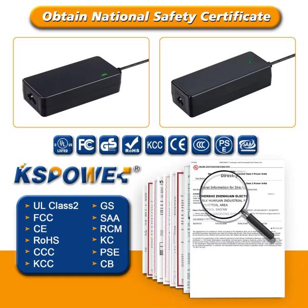Customized 12v 5amp Power Supply 60W Desktop Connection Compliant Ul Safety