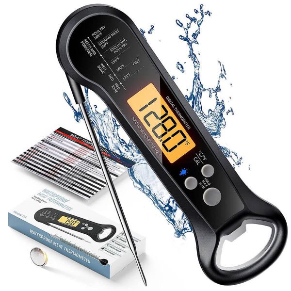 Portable Digital Display Waterproof Kitchen Temperature Sensors Thermometer