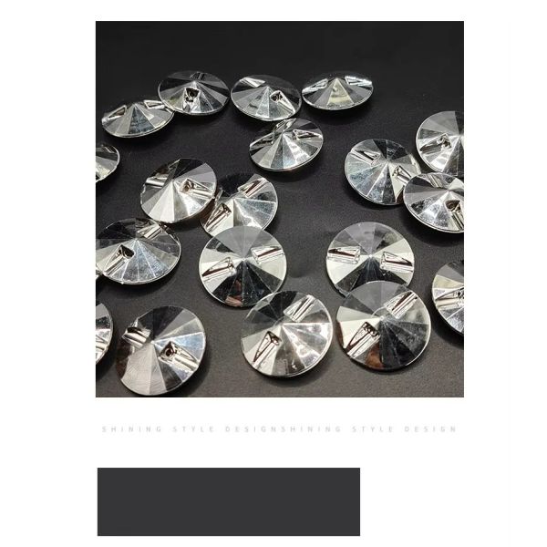 Modern Style Round Resin Crystal Button Yellow Acrylic for Sofa & Home Decor-for Bathroom & Living Room