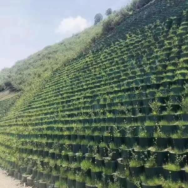 Outdoor Construction Road Way 200 356 HDPE Plastic Green Black Geocell Retaining Wall