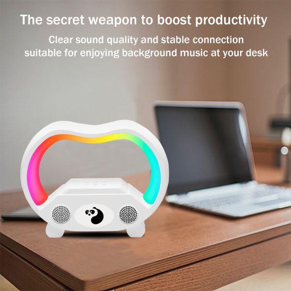Waterproof Portable RGB Alarm Clock Build In Battery Outdoor Wireless Speaker