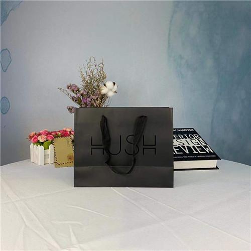 Logo Custom Printed Paper Bags preto para a compra
