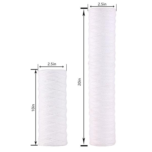 Cartucho de filtro para feridas de aço inoxidável de fibra de polipropileno industrial para lojas de alimentos e bebidas