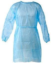 Elastic Wristband Disposable Isolation Gown S-5XL Size Conjoined Connected