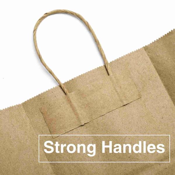 OEM Boutique Cardboard Fancy Kraft Paper Shopping Bags With Handle 210gsm