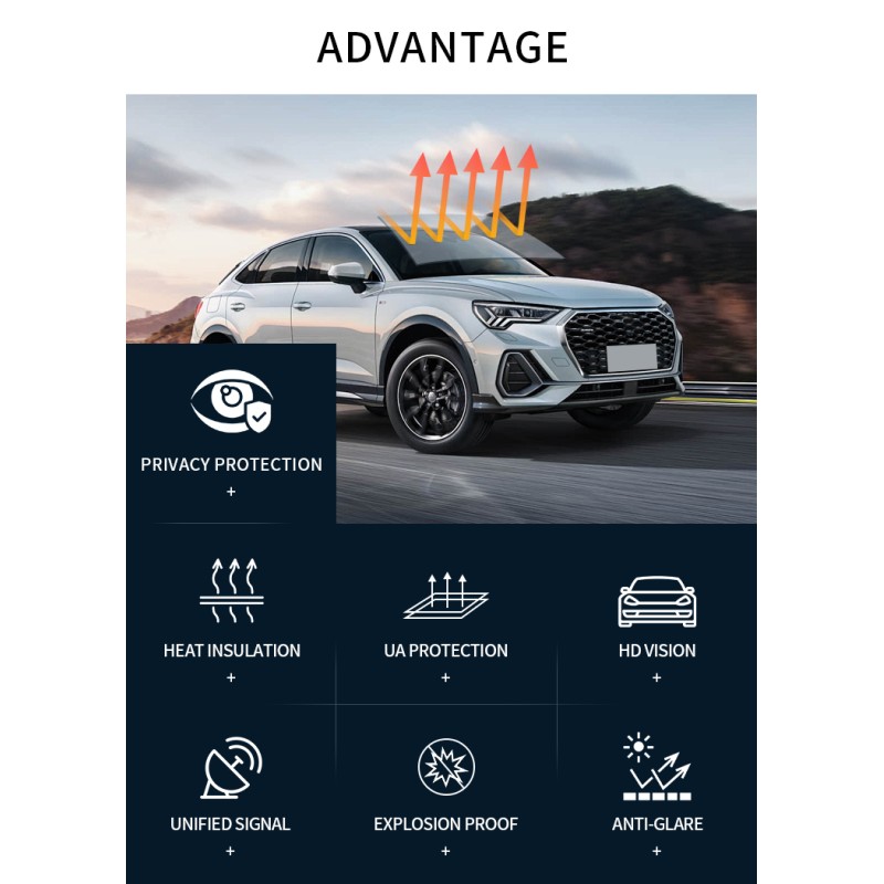 70% Transparent Sun Film For Cars Windshield Window Tint Sun To Block Sun Heat