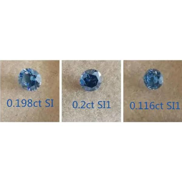 Rough Blue Lab Created Diamond Jewelry HPHT Synthetic For Polishing