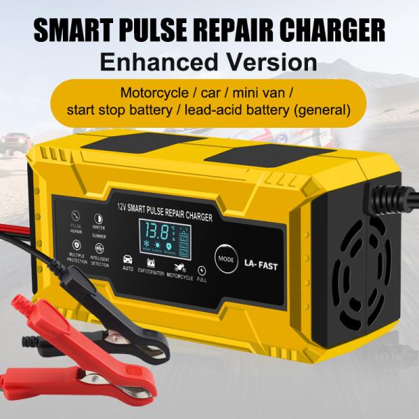 CAR CHARGER Intelligent Maintenance Battery Charger for AGM and GEL Batteries 12V/24V Output