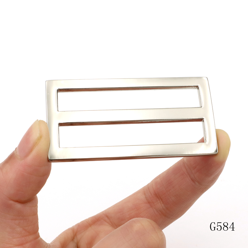 Nickel Free Metal Square Buckle Zinc Alloy Tri Glide Slider Buckle OEM ODM