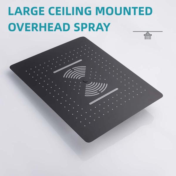 All Copper Wall Mounted Concealed Valve Showers Digital Display Rainfall Shower Set