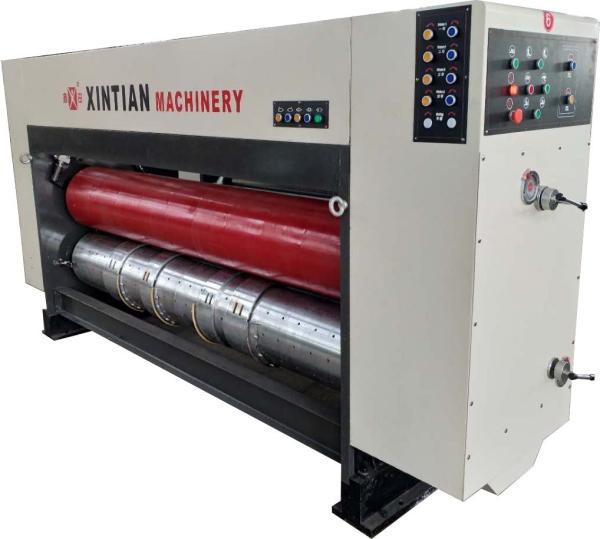 Electric Control Three Color  Printing Slotting / Die Cut Machine Corrugated Box