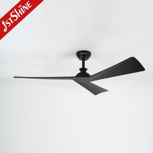 Energy Saving Smart Remote Ceiling Fan Black ABS Blades with 6 Speed and Time Setting