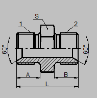 Hydraulic Bulkhead BSP Flare Fittings 60 Degree Cone Male Straight Adapter
