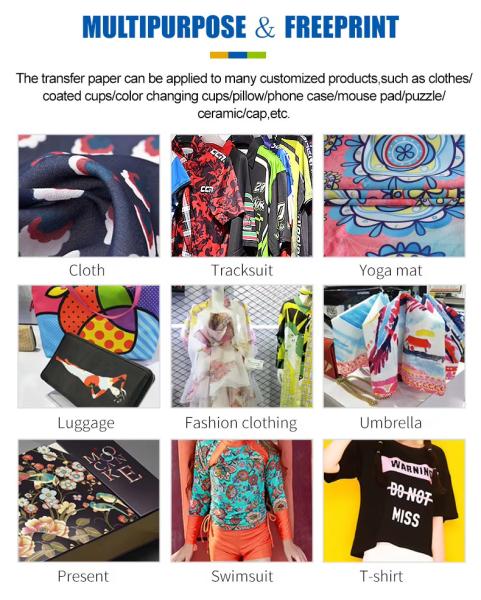 33g 47 Inch Breathability Printable Sublimation Paper For Dye Sublimation Printing