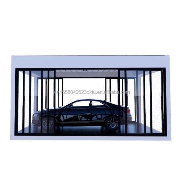 Crystal Glass Shop Design Maison préfabriquée mobile de 20 pieds avec des fenêtres en alliage d'aluminium et une courbure en acier galvanisé de 180 g