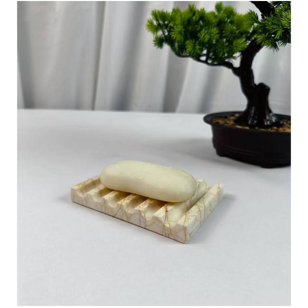 Exquisite Marble Soap Tray High Durability Marble Soap Dish For Shower