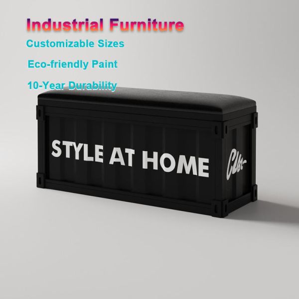 Compact Shipping Container Bench Customized Shoe Changing Stool Commercial